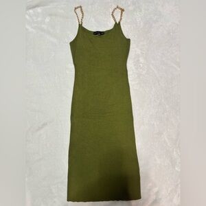 Almost Famous Olive Midi Dress